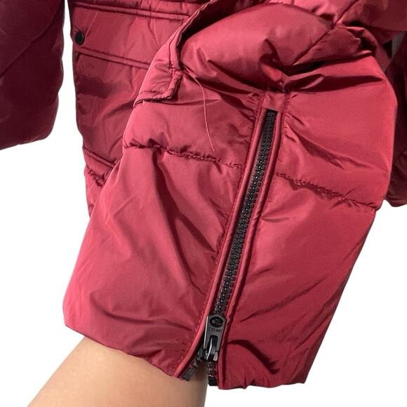 Lucky Brand Jeans Rain Resistant Long Sleeve Puffer Coat Red Size XL - Picture 5 of 9